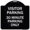 Signmission Visitor Parking 30 Minute Parking Heavy-Gauge Aluminum Architectural Sign, 18" x 18", BW-1818-22732 A-DES-BW-1818-22732 - alternate 1